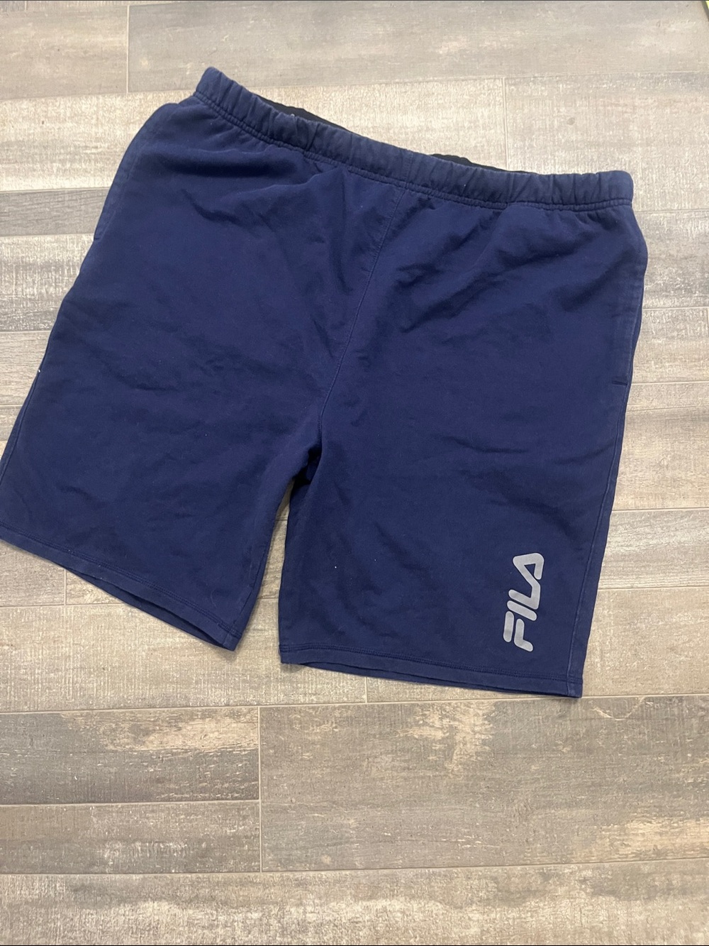 Fila Men's Navy Athletic Shorts with Side Logo
